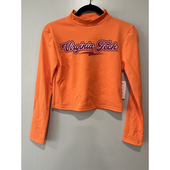 Virginia Tech Lojo Collegiate Apparel Long‎ Sleeve Orange Top M/L - Picture 1 of 8
